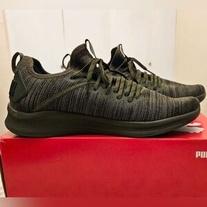 Puma - Men’s Ignite Flash Evoknit - Forest Night Gray Black Color - Size 11